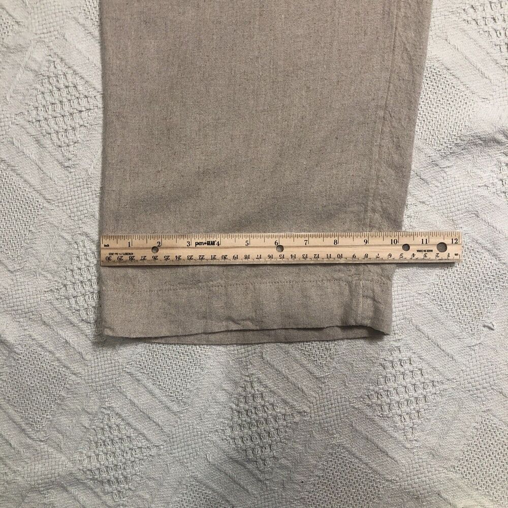 New Day High-Rise Linen Pleat Front Straight Trousers Womens Size 6L Natural - Picture 5 of 9